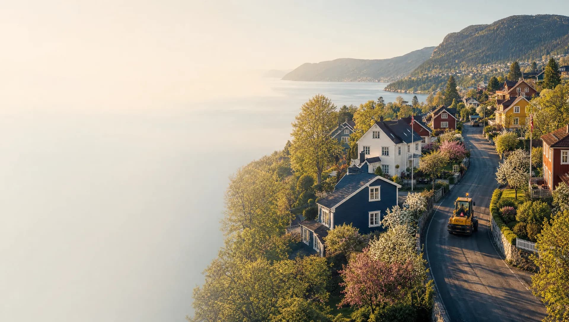 Norsk bygd ved fjord — Apilas tjenesteområder i Oslo, Lørenskog, Lillestrøm og Rælingen